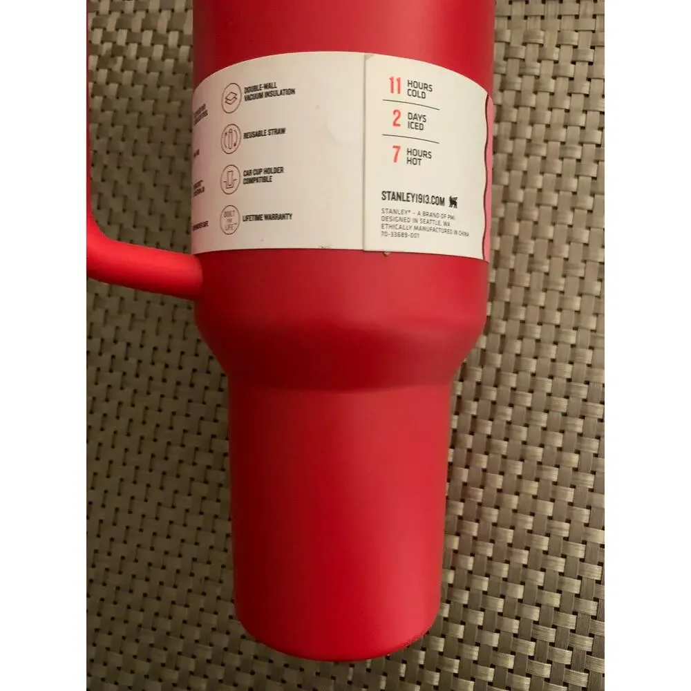New Stanley Limited Edition Red Quencher 40oz Tumbler Flowstate H2.0 Exclusive